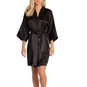 Ambrielle black Satin Robe